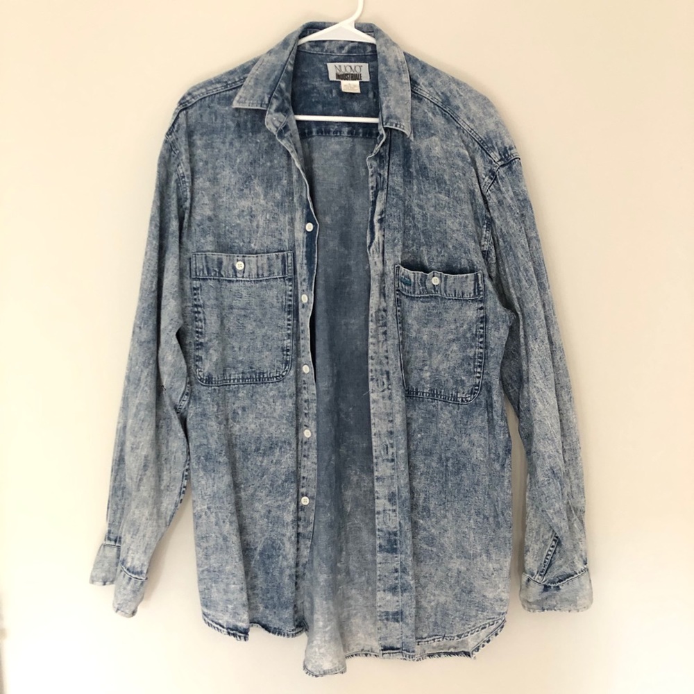 Vintage Acid Wash Denim Shirt